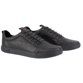 Polbut Scarpe casual da uomo in pelle 2121/2 nere nero 5