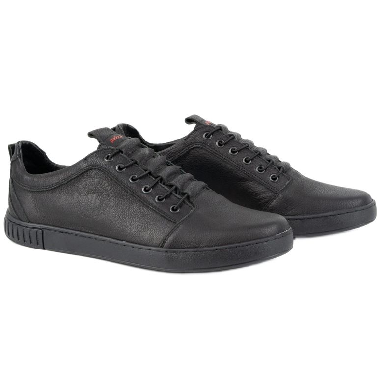 Polbut Scarpe casual da uomo in pelle 2121/2 nere nero 5