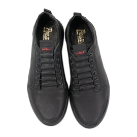 Polbut Scarpe casual da uomo in pelle 2121/2 nere nero 10