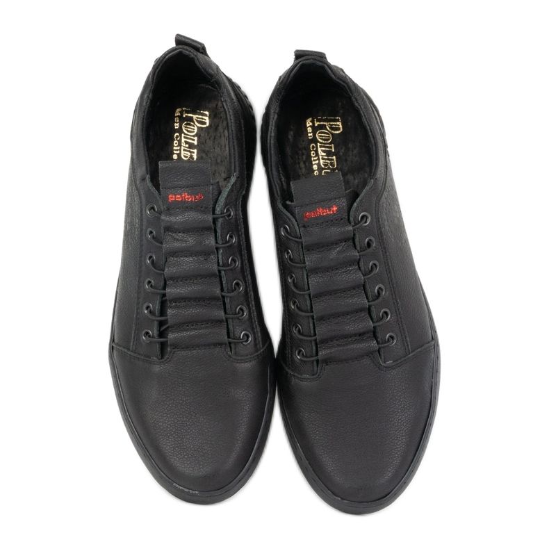 Polbut Scarpe casual da uomo in pelle 2121/2 nere nero 10
