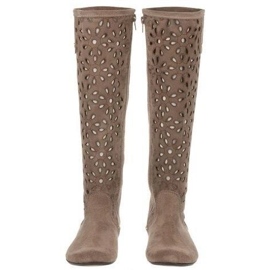 Olivier Stivali da donna traforati beige scuro 3