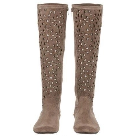 Olivier Stivali da donna traforati beige scuro 3