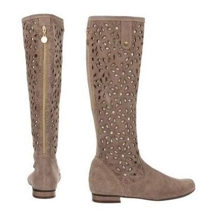 Olivier Stivali da donna traforati beige scuro 5