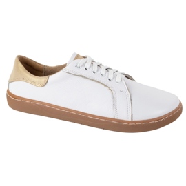 Olivier Sneaker in pelle da donna bianca Aura a piedi nudi | Scarpe minimaliste classiche, zero gocce bianco 1