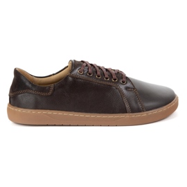 Olivier Aura: scarpe di pelle minimalista di Brown Women Sneakers a piedi nudi con zero goccia marrone 1