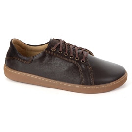 Olivier Aura: scarpe di pelle minimalista di Brown Women Sneakers a piedi nudi con zero goccia marrone 2