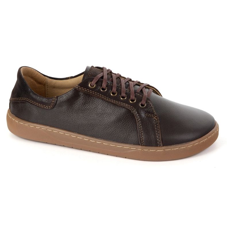 Olivier Aura: scarpe di pelle minimalista di Brown Women Sneakers a piedi nudi con zero goccia marrone 2