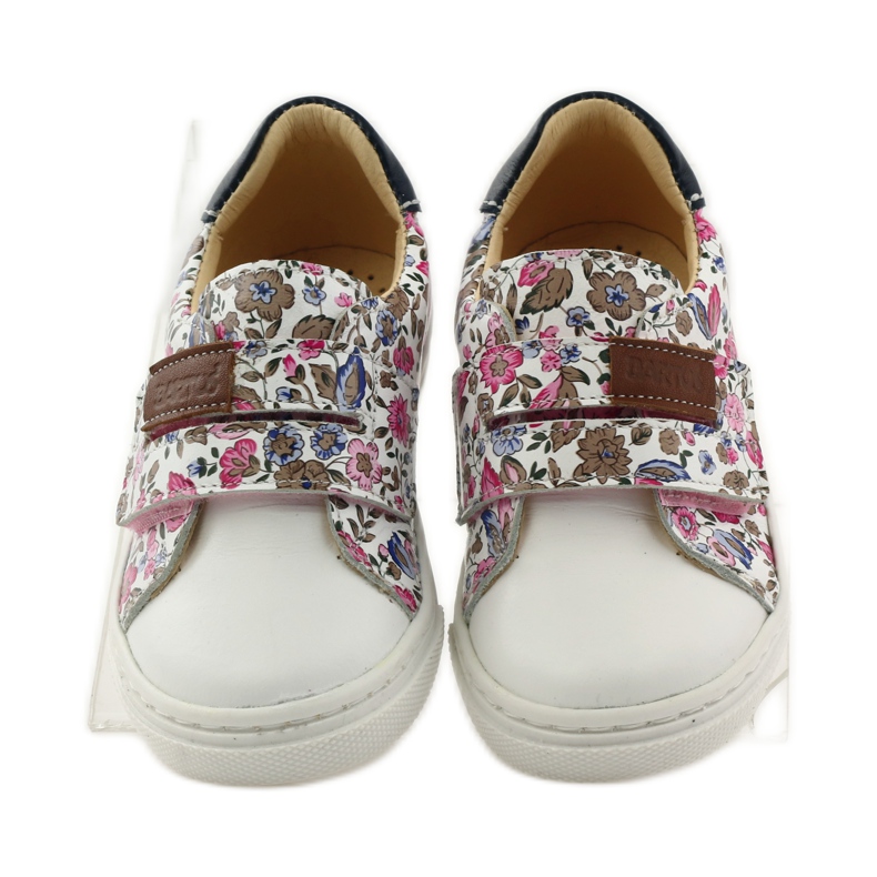 Scarpe da bambina con fiori Bartuś rosa marrone bianco 4