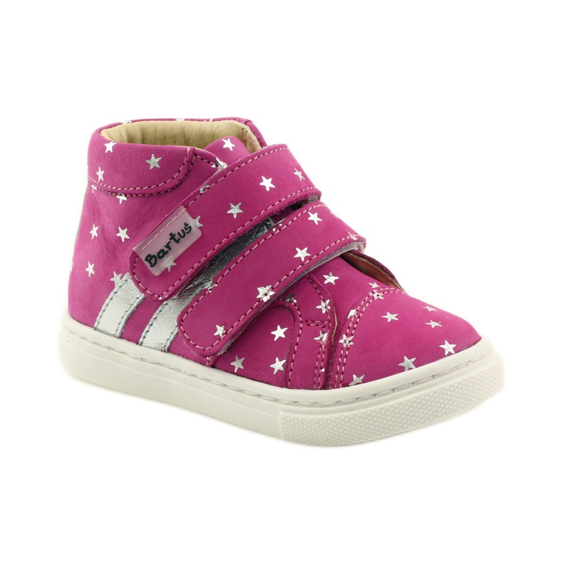 Scarpe da bambina con stelle Bartuś rosa grigio 1
