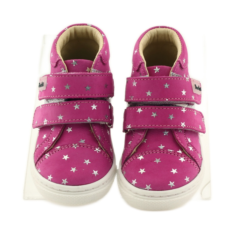Scarpe da bambina con stelle Bartuś rosa grigio 4