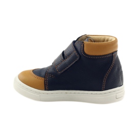 Scarpe da ragazzo con velcro Bartuś blu navy marrone 2