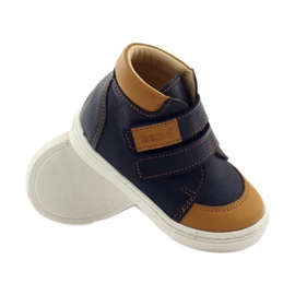 Scarpe da ragazzo con velcro Bartuś blu navy marrone 3