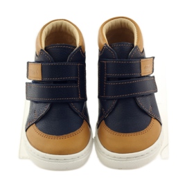 Scarpe da ragazzo con velcro Bartuś blu navy marrone 4