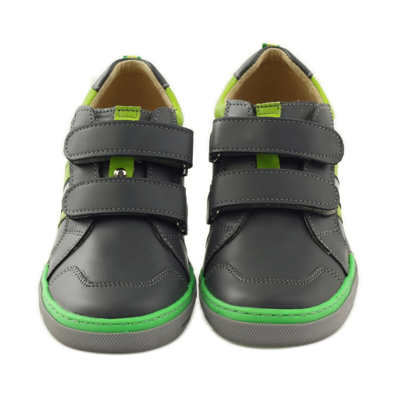 Scarpe con elemento riflettente Bartuś verde grigio 4