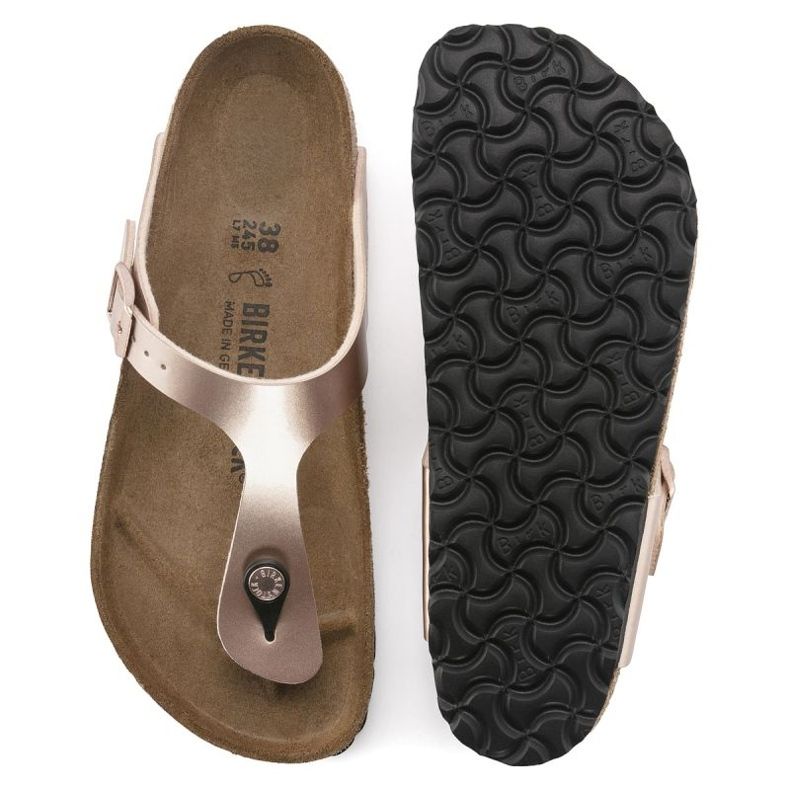 Flip femminile -flips Birkenstock Gizeh BS 1023925 Golden Pink Metalic d'oro 2