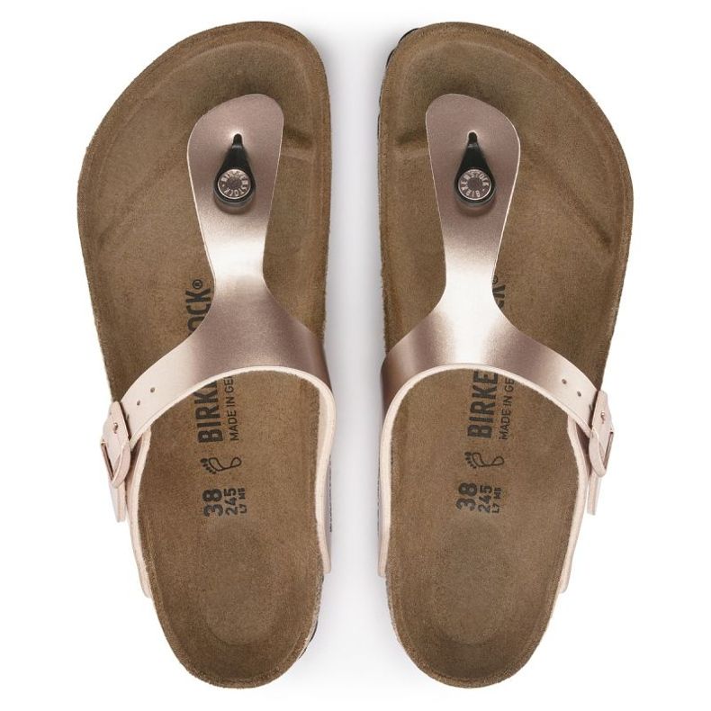 Flip femminile -flips Birkenstock Gizeh BS 1023925 Golden Pink Metalic d'oro 5