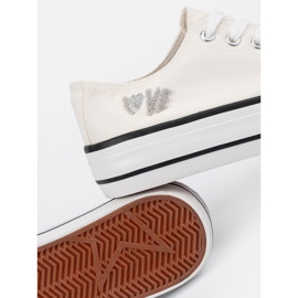 Shelvt Sneaker bianche con l'amore per l'iscrizione bianco 1