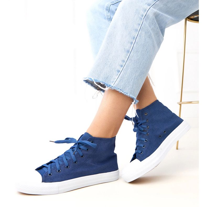 Jeans high sneaker ghan blu 1