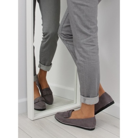 Mocassini grigi da donna 127-2 grigi grigio 1