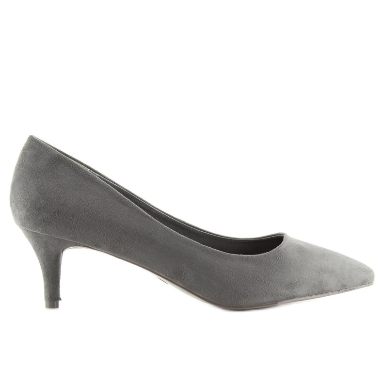 Décolleté grigie tacco basso grigio 123-2 Grigio 1