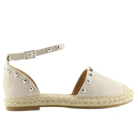 Espadrillas con borchie beige 99-26 beige 1
