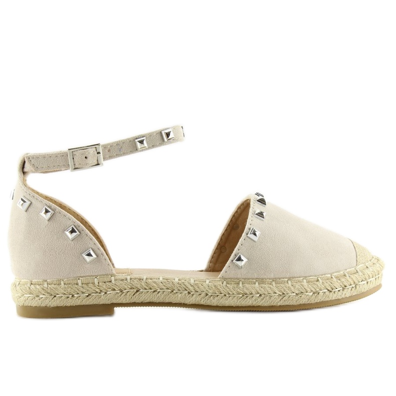 Espadrillas con borchie beige 99-26 beige 1