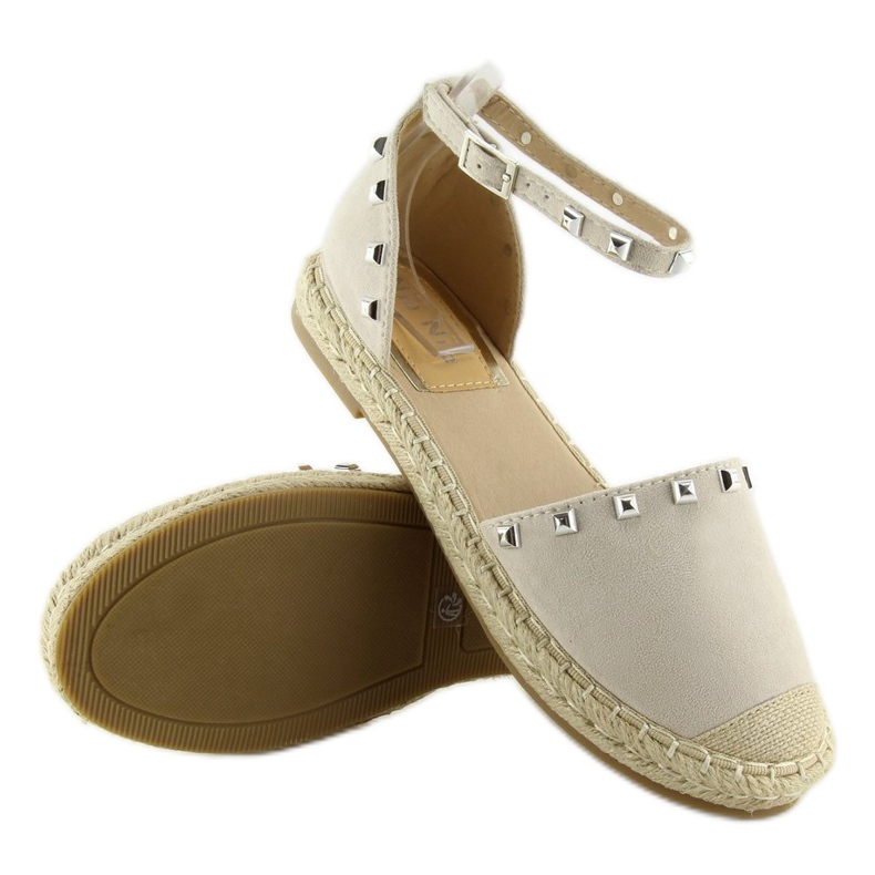 Espadrillas con borchie beige 99-26 beige 2