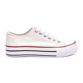 Sneakers classiche basse con plateau bianche Jazlyn bianco 1