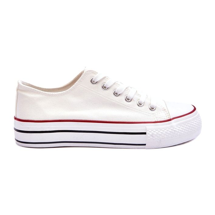 Sneakers classiche basse con plateau bianche Jazlyn bianca 1