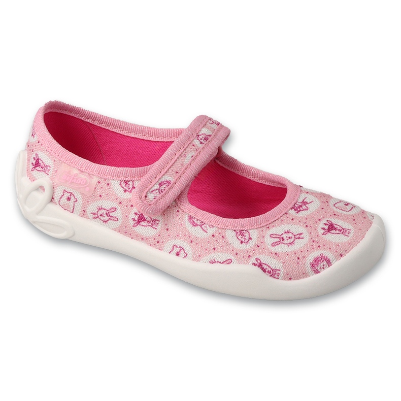 Pantofole per bambini Befado con velcro, suola traspirante, 114X547, rosa 1