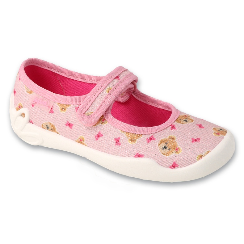 Pantofole per bambini Befado, suola traspirante, 114X551, rosa 1