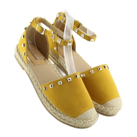 Espadrillas gialle 99-26 gialle con borchie giallo 2