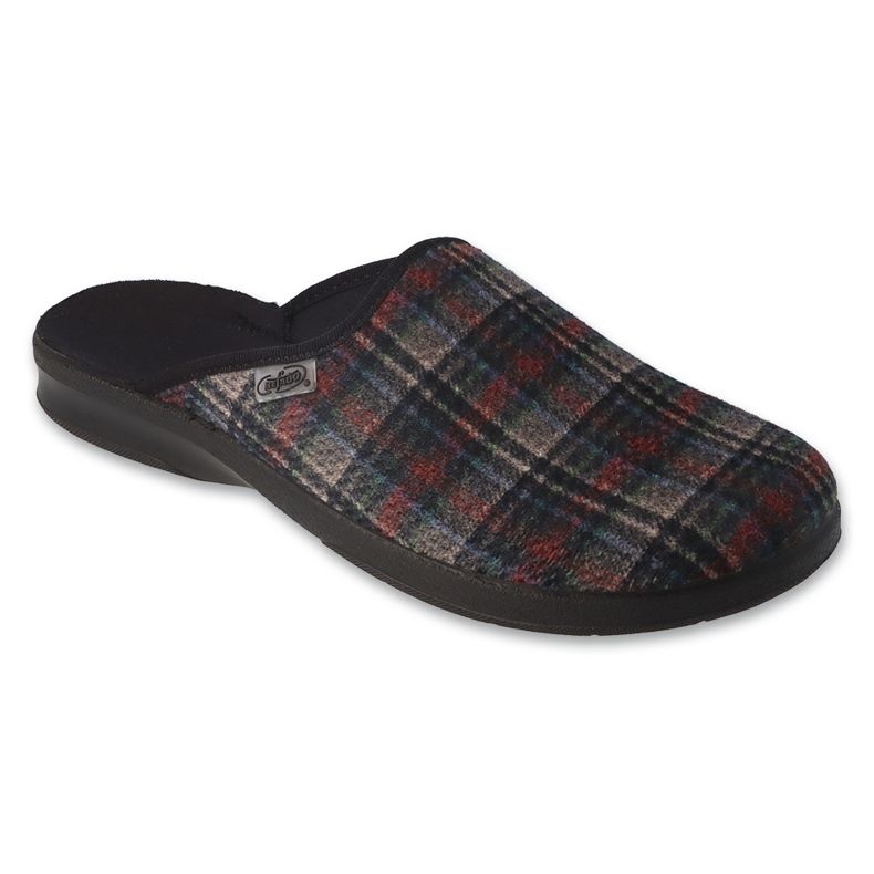Ciabatte da uomo Befado pu 548M037 a quadretti colorati multicolore 1