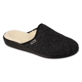 Slifori maschili di Befado Black PU 000M326 Isolamento in lana grigio 1