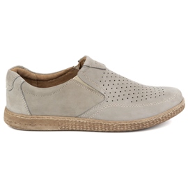 KOMODO Scarpe da uomo in pelle casual 854/2 grigio 1