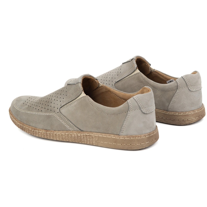 KOMODO Scarpe da uomo in pelle casual 854/2 grigio 4