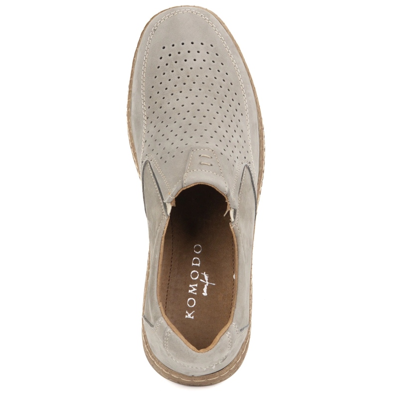 KOMODO Scarpe da uomo in pelle casual 854/2 grigio 5