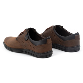Polbut Scarpe casual da uomo in pelle 402H, colore testa di moro marrone 4