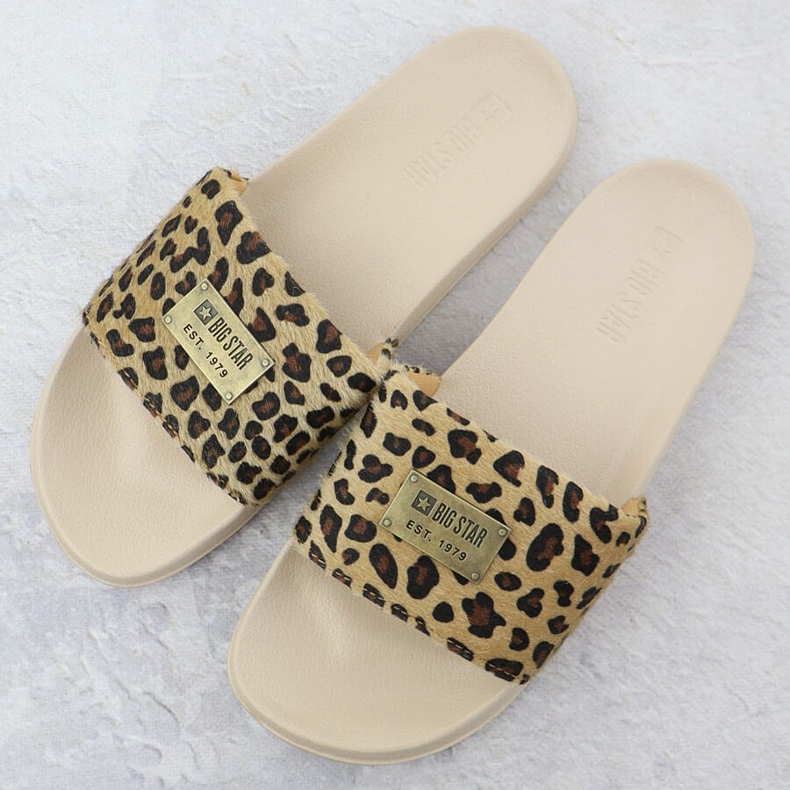 Big Star Flip leopardo leopardo femminile flops pool beige ss274715 2