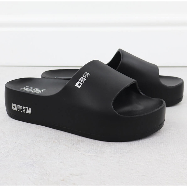 Flip di donne sulla piattaforma Black Big Star SS274721 Piattaforma Beach nero 2