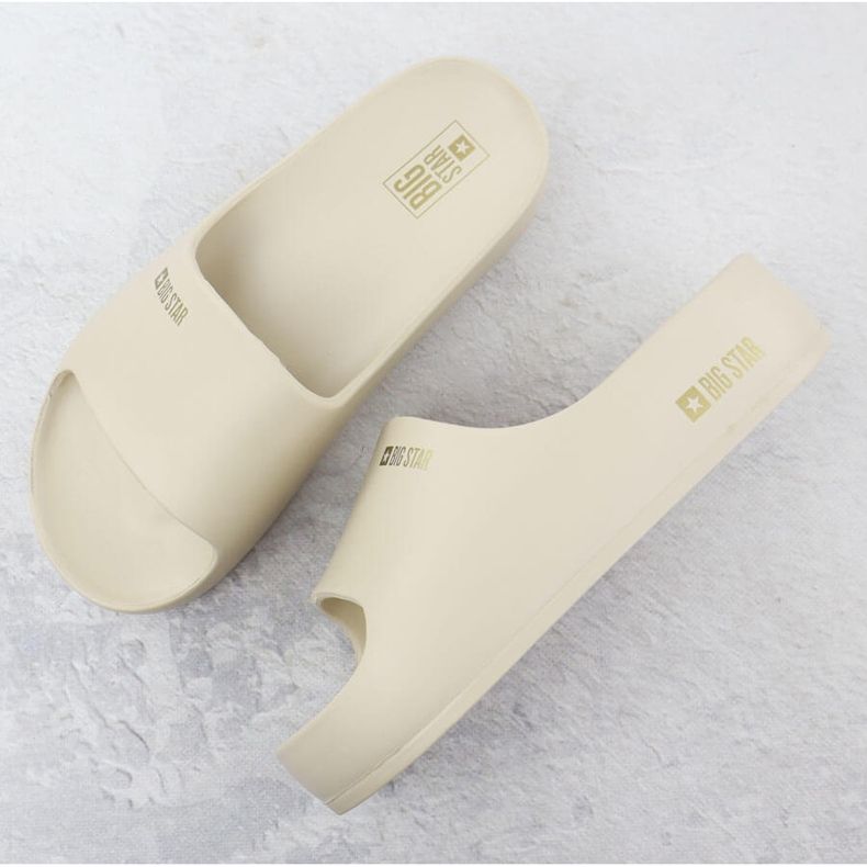 Flip flip femminili sulla piscina della piattaforma Beige Big Star SS274722 2