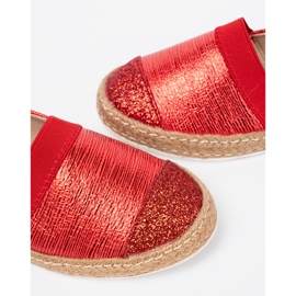 Goodin Espadrille rosse con filo lucido rosso 1
