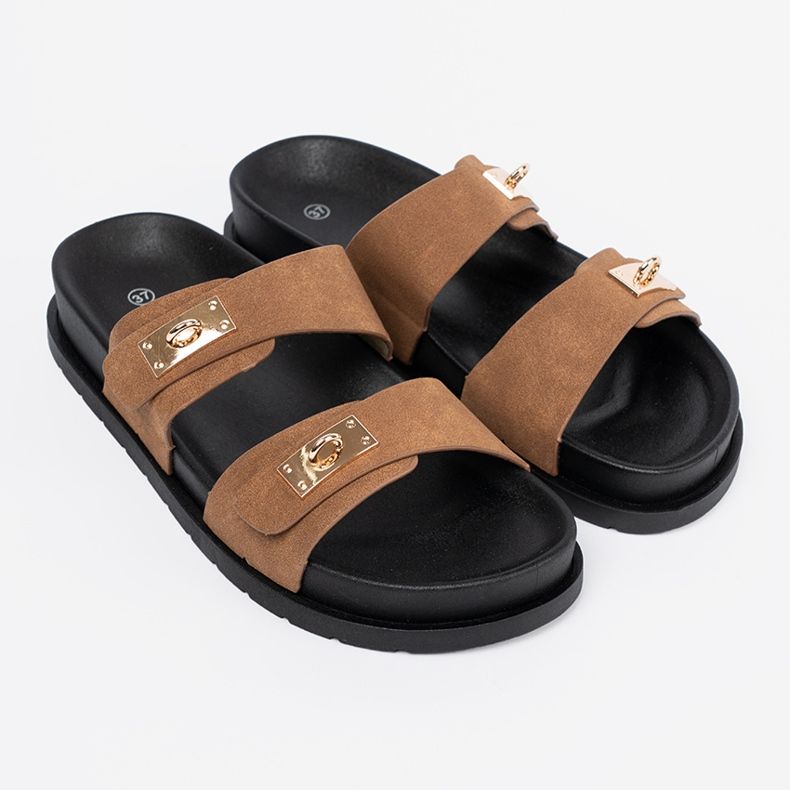Shelvt Le infradito da donna di Jansnobrowe con inserti dorati 2
