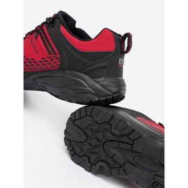 Scarpe da trekking da uomo su suola spessa rossa DK nero 1