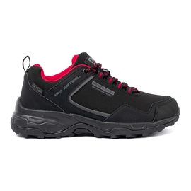 Scarpe da trekking da donna impermeabili nere e rosse DK nero 2