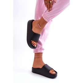 Infradito da donna sulla piattaforma di schiuma nera nero 3