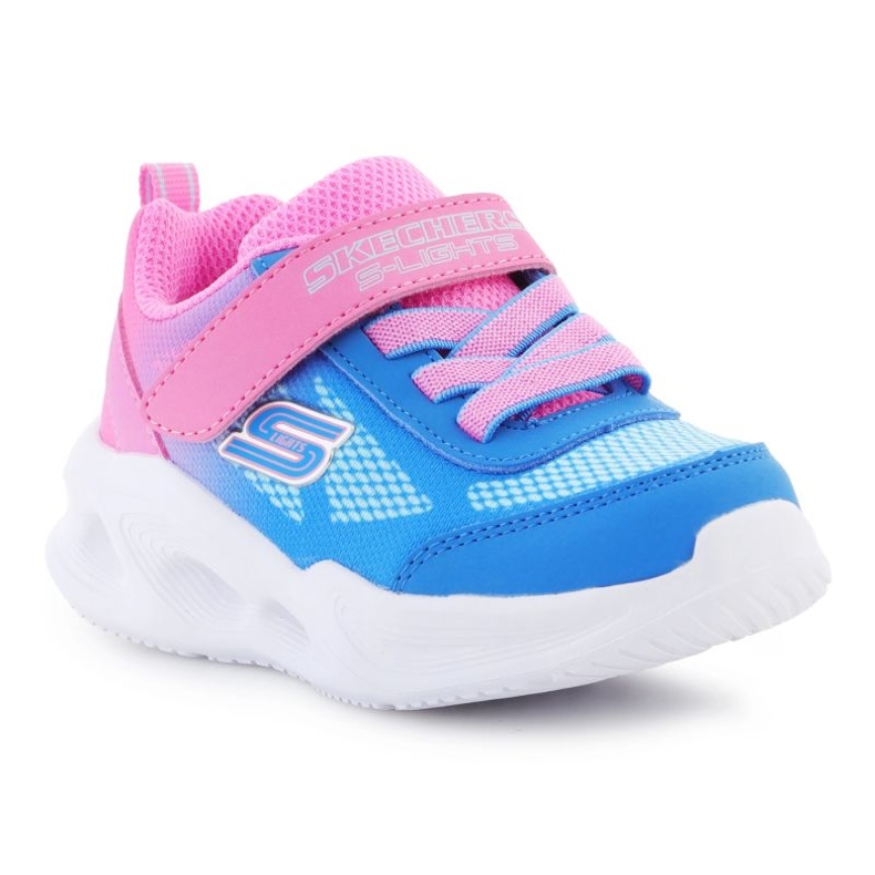 Skechers S Lights-Skechers Sola Glow-Obre Deluxe Jr 303714N-HPBL blu 1