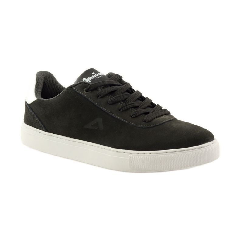 American Club Scarpe sportive da uomo, sneakers in pelle grigia 17003 multicolore 1