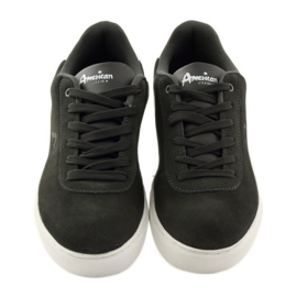 American Club Scarpe sportive da uomo, sneakers in pelle grigia 17003 multicolore 4