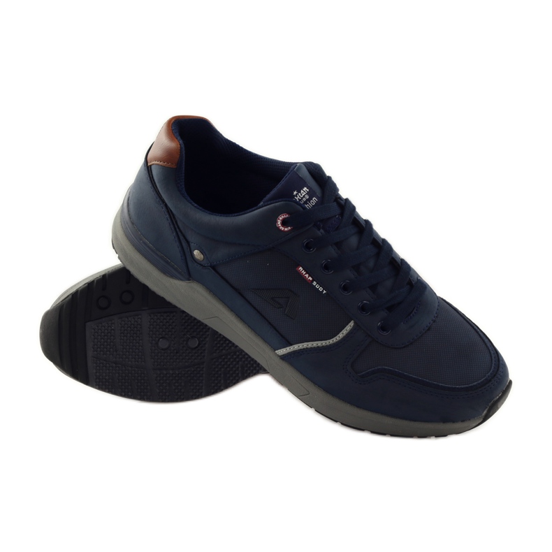 American Club Scarpe sportive da uomo American 610184 sneakers blu navy 3